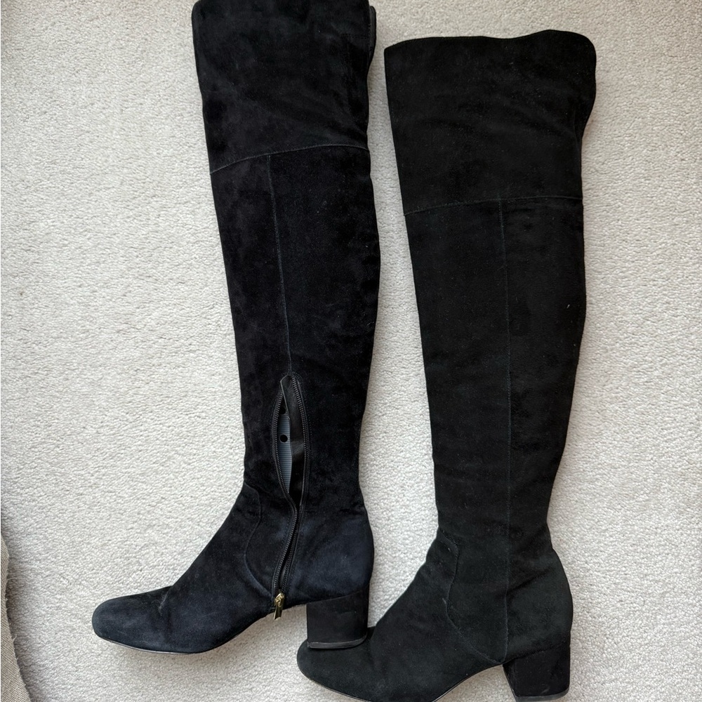 Sam Edelman knee high suede black boots size 8